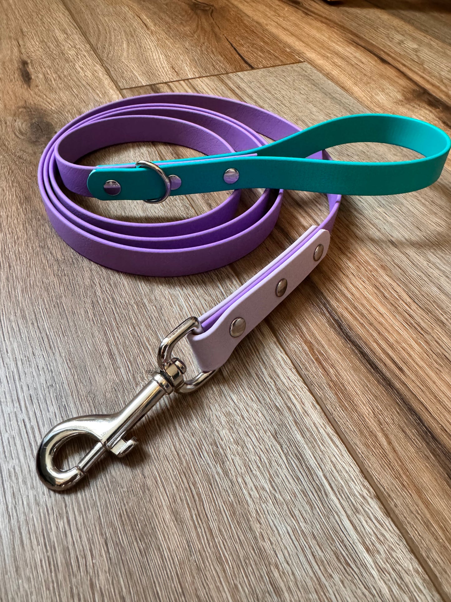 Lavender, Purple, and Teal BioThane® Dog Leash