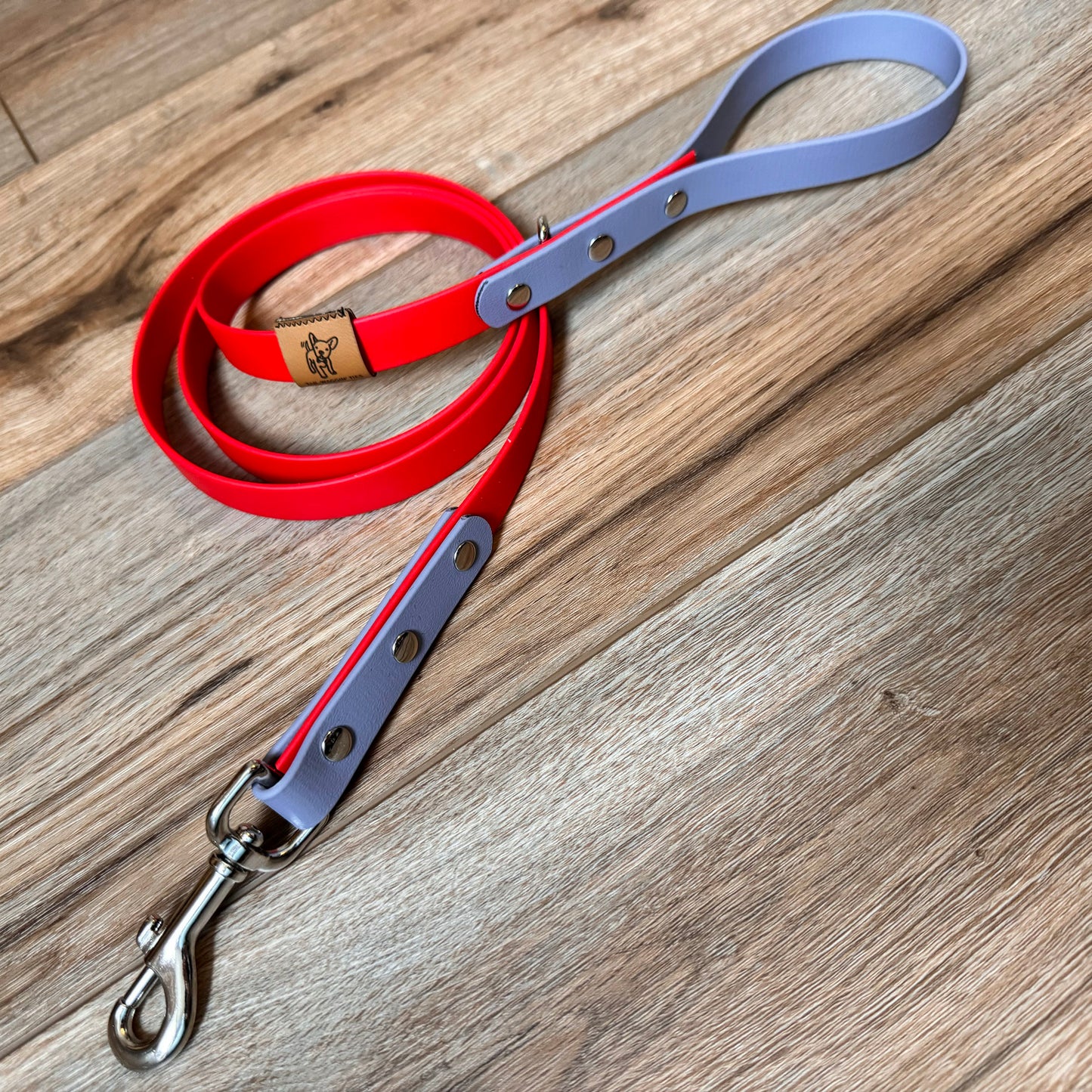 Red and Grey BioThane® Dog Leash