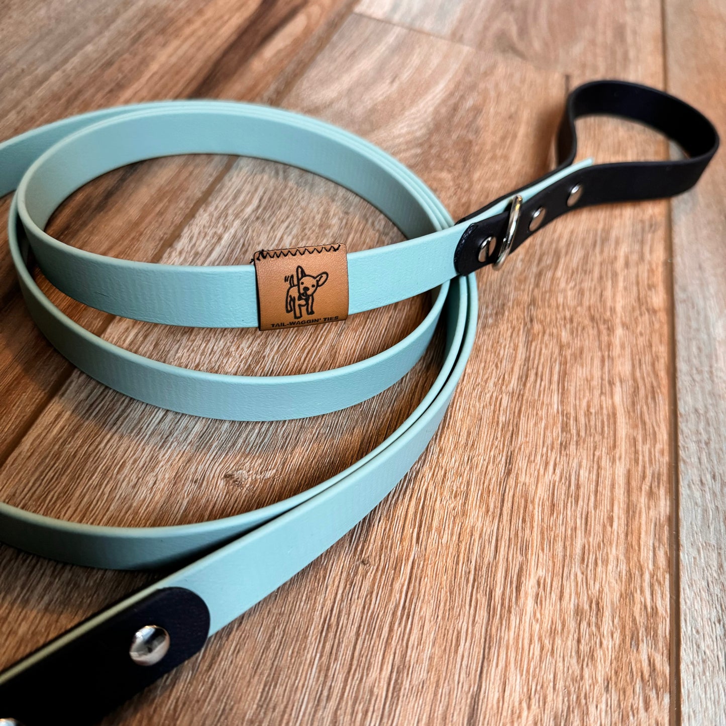 Sage Green and Black BioThane® Dog Leash