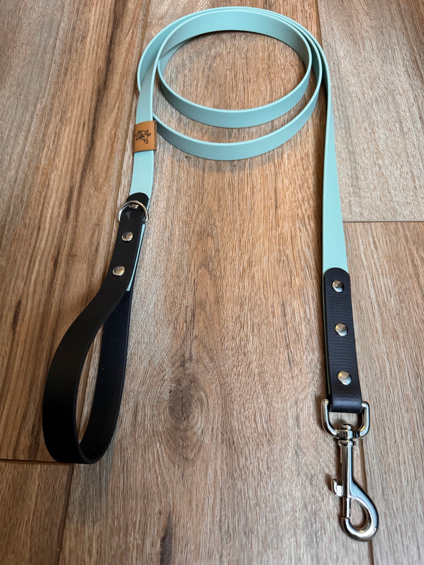 Sage Green and Black BioThane® Dog Leash