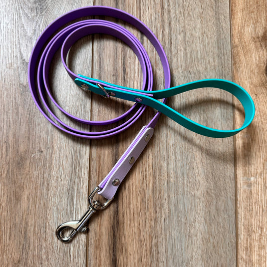 Lavender, Purple, and Teal BioThane® Dog Leash