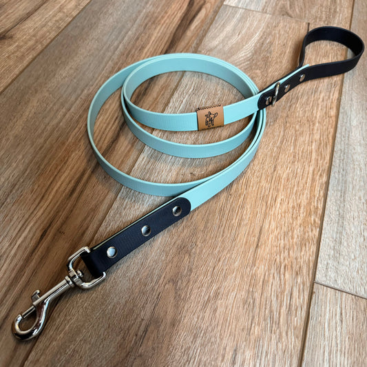 Sage Green and Black BioThane® Dog Leash