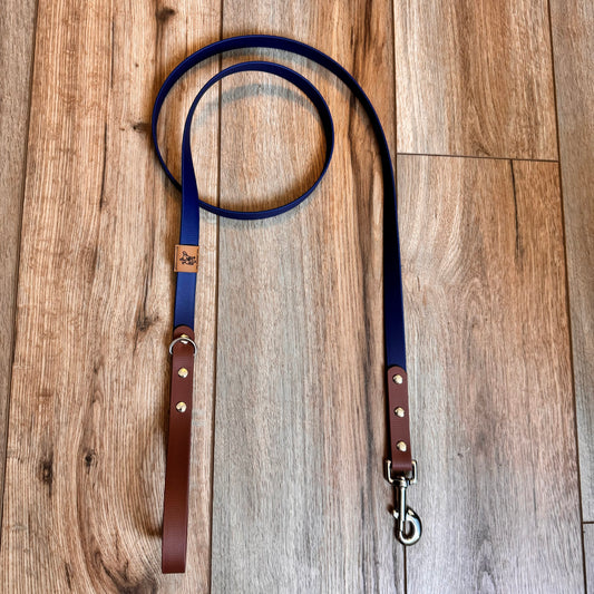 Brown and Navy BioThane® Dog Leash