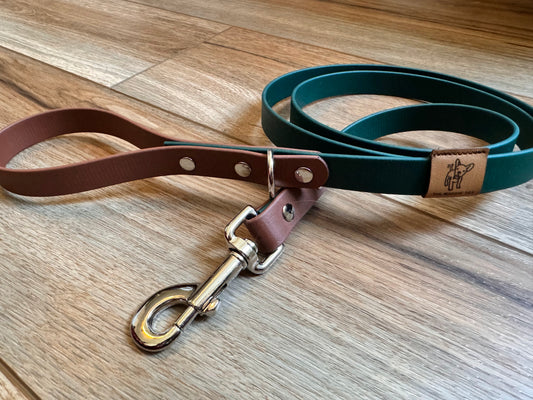 Brown and Forest Green BioThane® Dog Leash