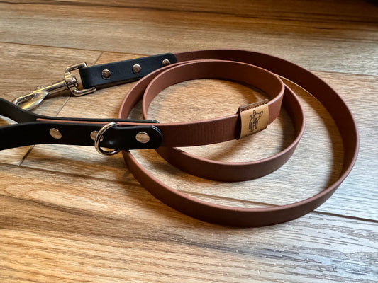 Brown and Black BioThane® Dog Leash