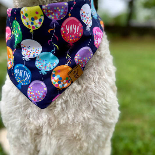 Happy Birthday Reversible Snap Bandana